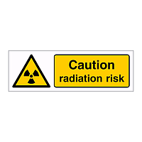 Caution radiation risk sign