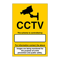 CCTV scheme is being controlled by sign