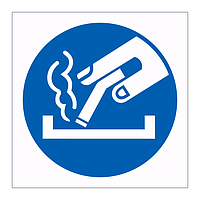 Extinguish cigarette symbol sign