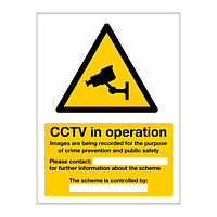 CCTV in operation sign