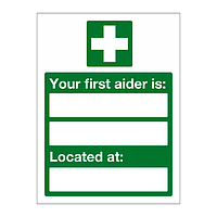 Your first aider is sign