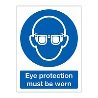 Eye protection must be worn sign