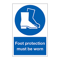 Foot protection must be worn sign