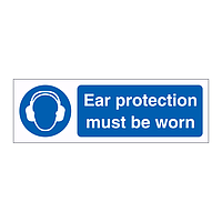 Ear protection must be worn sign