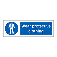 Wear protective clothing sign