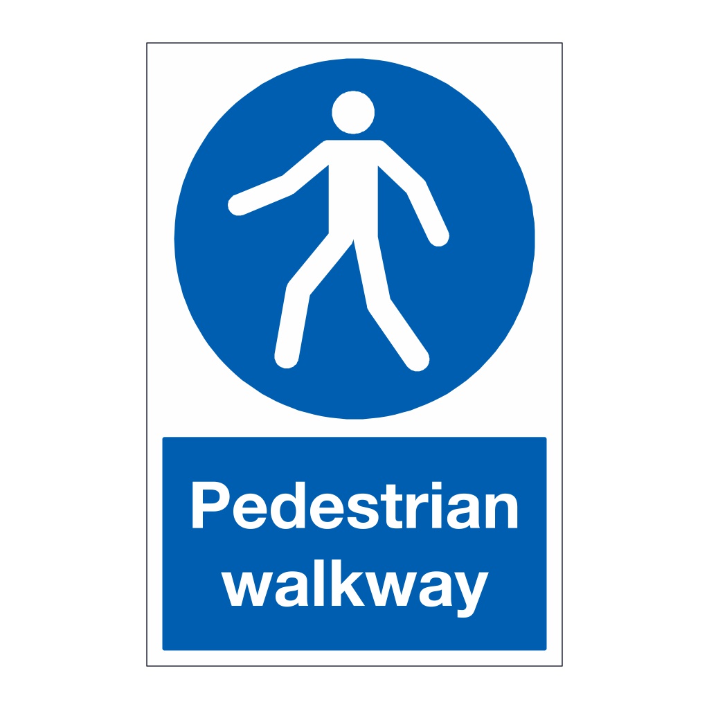 Pedestrian walkway sign