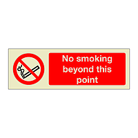 No smoking beyond this point (Marine Sign)