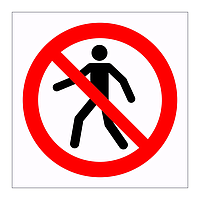 No pedestrians symbol sign