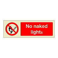 No naked lights (Marine Sign)