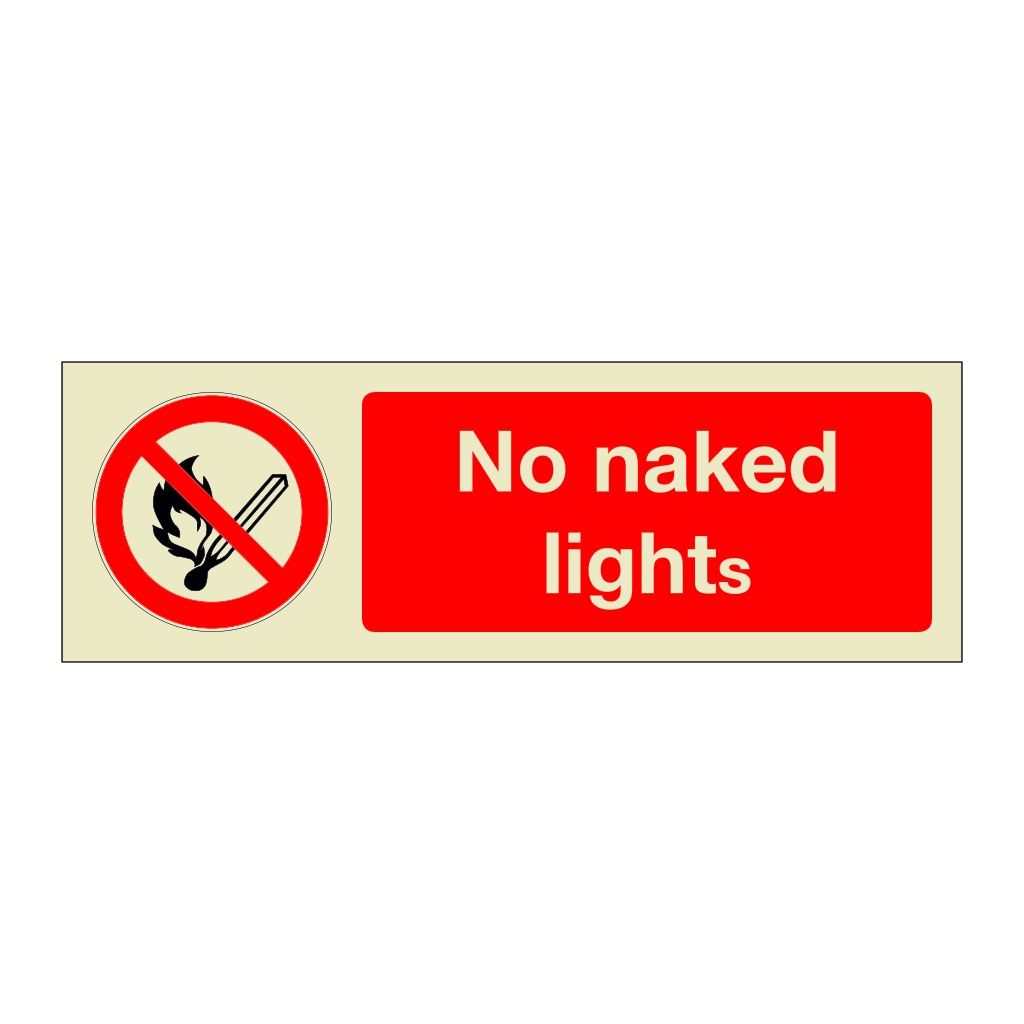 No naked lights (Marine Sign)