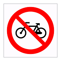 No cycling symbol sign