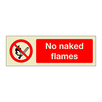 No naked flames (Marine Sign)