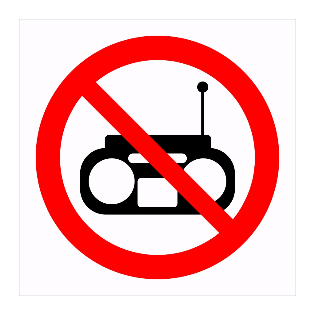 No radios symbol sign | British Safety Signs