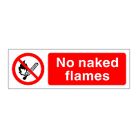 No naked flames sign