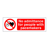 No admittance for people with pacemakers sign