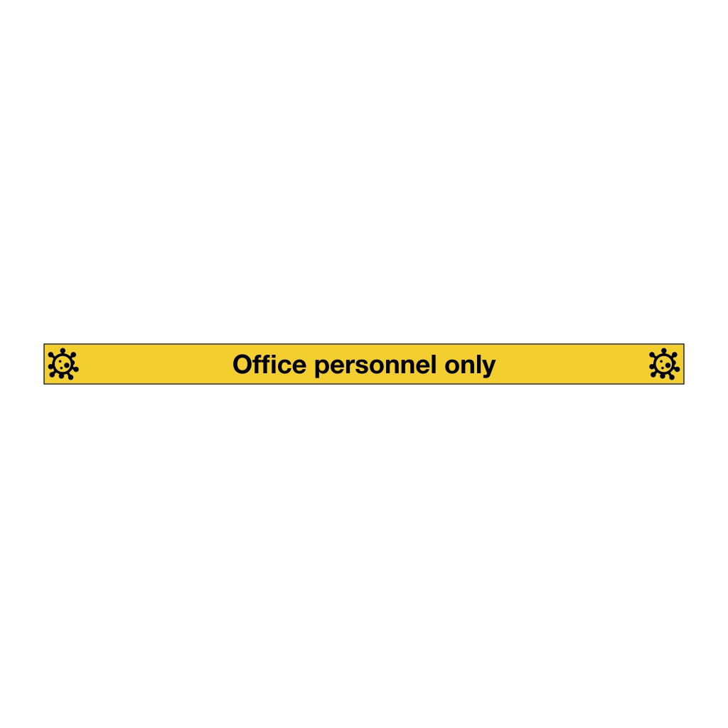 Office personnel only Covid 19 floor sign