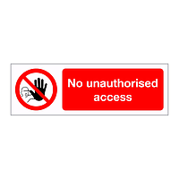 No unauthorised access sign