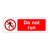 Do not run sign