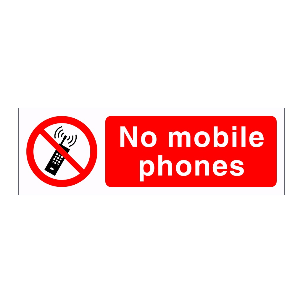 No mobile phones sign