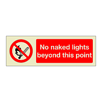 No naked lights beyond this point (Marine Sign)