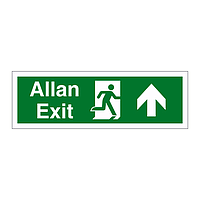 Exit arrow up English/Welsh sign