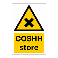 Coshh store sign