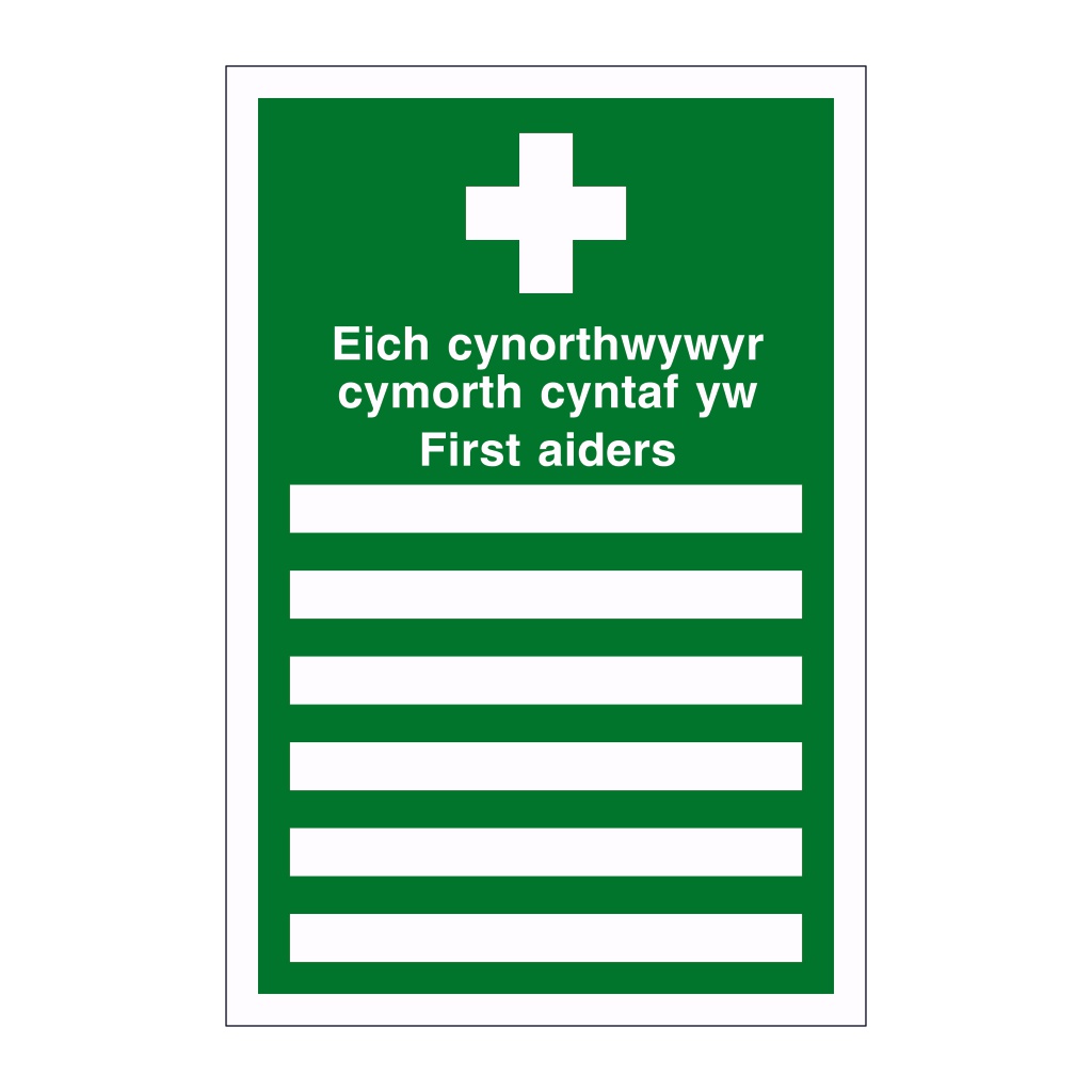 First Aiders English/Welsh sign