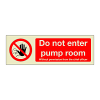 Do not enter pump room (Marine Sign)