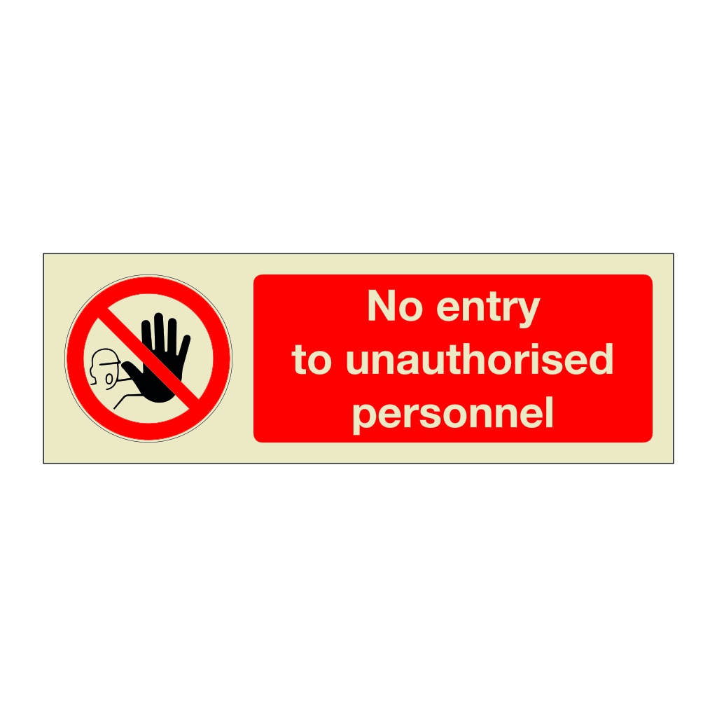No entry to unauthorised personnel (Marine Sign) | British Safety Signs