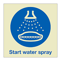 Start water spray with text 2019 (Marine Sign)