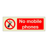No mobile phones  (Marine Sign)