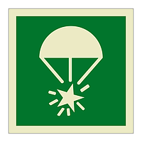 Rocket parachute flares symbol 2019 (Marine Sign)
