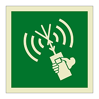 Survival craft portable radio symbol 2019 (Marine Sign)