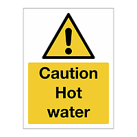 Caution Hot water sign