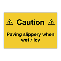 Caution Paving slippery sign