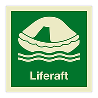 Liferaft with text 2019 (Marine Sign)