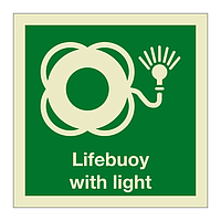Lifebuoy with light with text 2019 (Marine Sign)