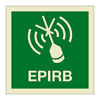 Emergency position indicating radio beacon EPIRB with text 2019 (Marine Sign)