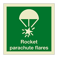 Rocket parachute flares with text 2019 (Marine Sign)
