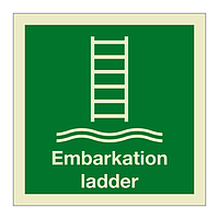Embarkation ladder with text 2019 (Marine Sign)