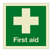 First aid with text (Marine Sign)
