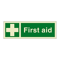 First aid with text (Marine Sign)