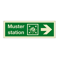 Lifeboat with right directional arrow 2019 (Marine Sign)