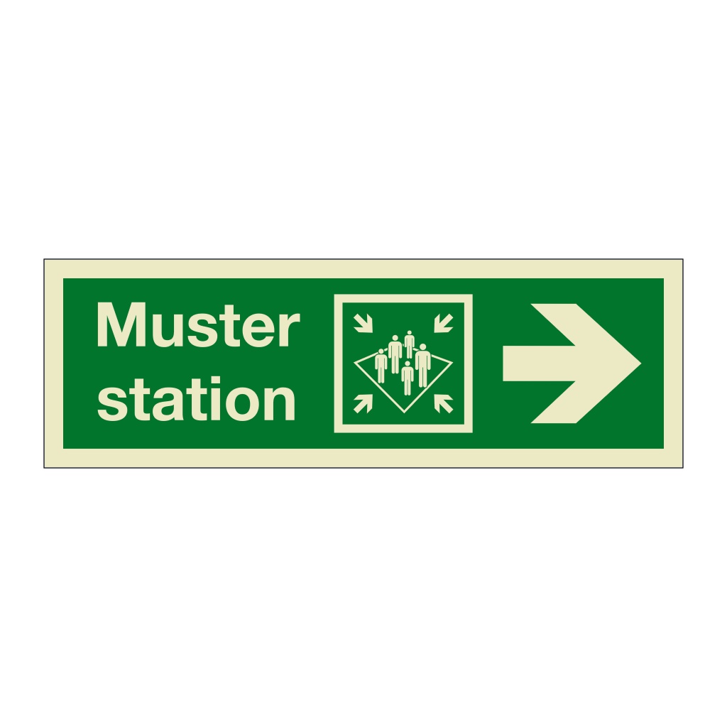 Lifeboat with right directional arrow 2019 (Marine Sign)
