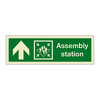 Assembly station with up directional arrow 2019 (Marine Sign)