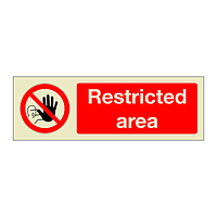Restricted area (Marine Sign)