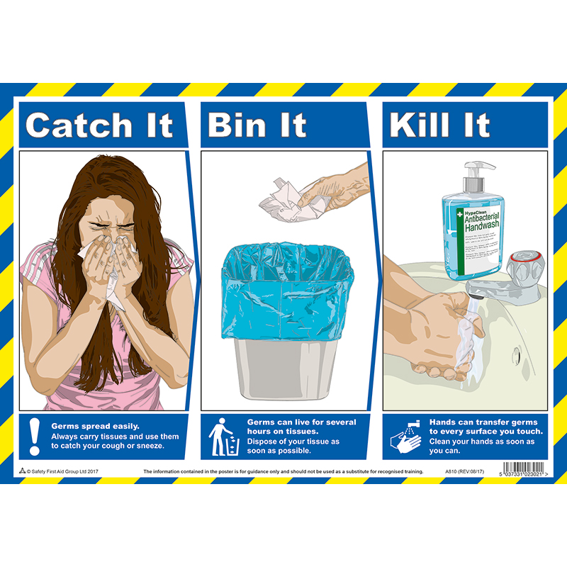 Catch it bin it kill it A3 poster