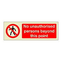 No unauthorised persons beyond this point (Marine Sign)