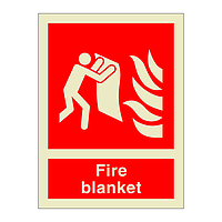 Fire blanket with text (Marine Sign)