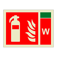 Fire extinguisher with Water Identification (Marine Sign)